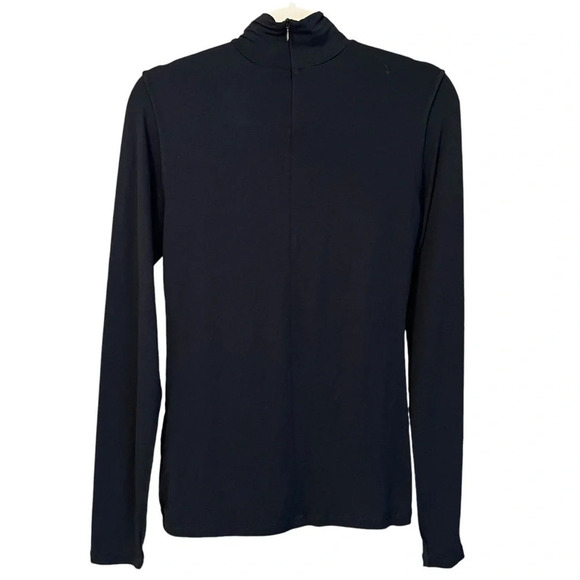 Thom Krom Mockneck Long Sleeve Top Black XS NWT Minimalist Contemporary Edgy - Picture 3 of 5